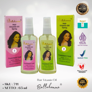 711 Bellahomme by Melani Hair Vitamin Oil 65 ml | 2 Pilihan Warna – BPOM dan HALAL Terdaftar