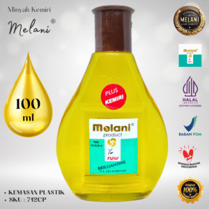 712CP Melani Minyak Rambut Plus Kemiri Botol Plastik 100 ml – BPOM dan HALAL Terdaftar