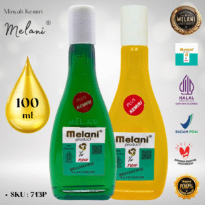 713P Melani Minyak Rambut Plus Kemiri Botol Plastik 100 ml | BPOM dan HALAL Terdaftar