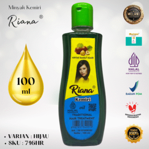 716R Riana by Melani Minyak Kemiri 100 ml Botol Plastik | 2 Pilihan Warna – BPOM dan HALAL Terdaftar