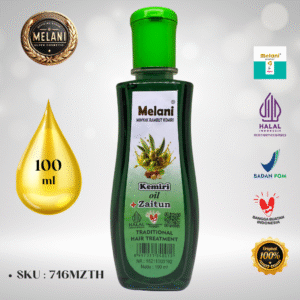 716MZT Melani Minyak Kemiri PLUS Zaitun 100ml Botol Plastik | 2 Pilihan Warna- BPOM dan HALAL Terdaftar
