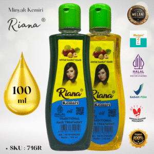 716R Riana by Melani Minyak Kemiri 100 ml Botol Plastik | 2 Pilihan Warna – BPOM dan HALAL Terdaftar