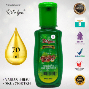 716RTK Ritafon by Melani Minyak Kemiri Botol Plastik 60 ml | 2 Pilhan Warna – BPOM dan HALAL Terdaftar