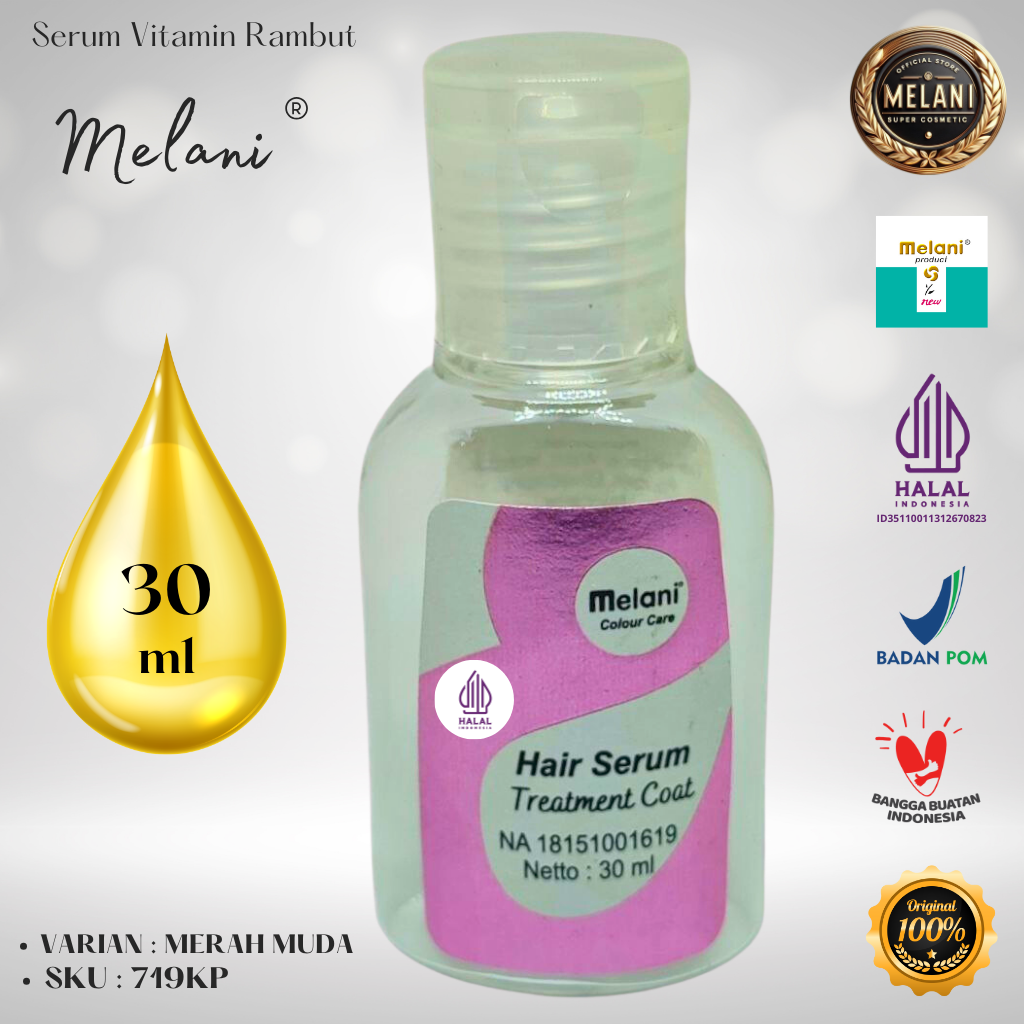 719K Melani Serum Vitamin Rambut 30 ml | 8 Pilihan Warna - BPOM dan HALAL Terdaftar - Gambar 6