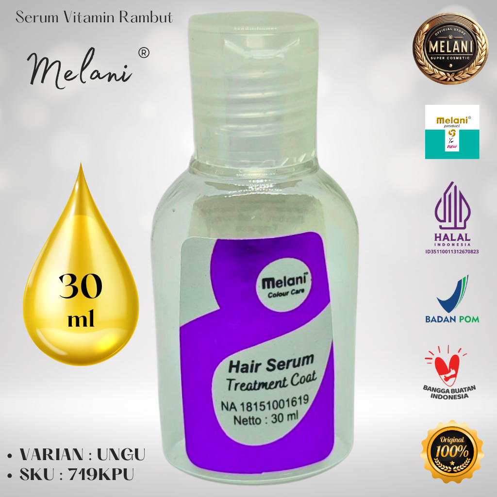 719K Melani Serum Vitamin Rambut 30 ml | 8 Pilihan Warna - BPOM dan HALAL Terdaftar - Gambar 5
