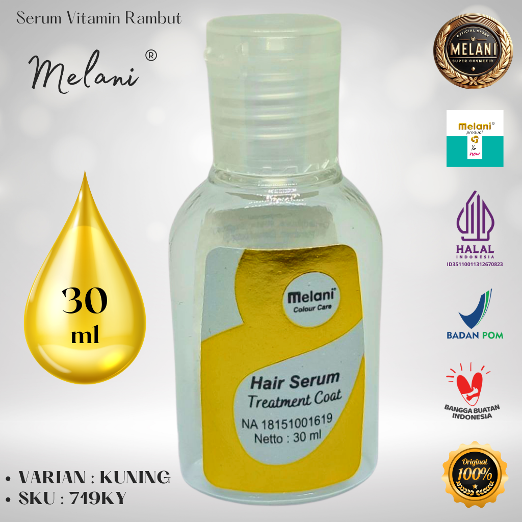 719K Melani Serum Vitamin Rambut 30 ml | 8 Pilihan Warna - BPOM dan HALAL Terdaftar - Gambar 2
