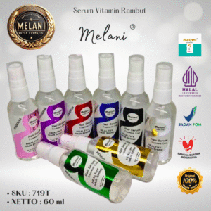 719T Melani Serum Vitamin Rambut 60 ml | 8 Pilihan Warna – BPOM dan HALAL Terdaftar