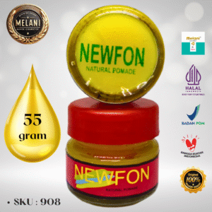908 Newfon Natural Pomade Oil Based 55 gr – BPOM dan HALAL Terdaftar