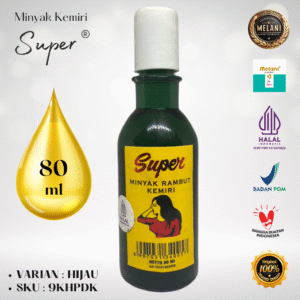 9KPDK Super by Melani Minyak Kemiri 80 ml Botol Plastik |  2 Pilihan Warna – BPOM dan HALAL Terdaftar