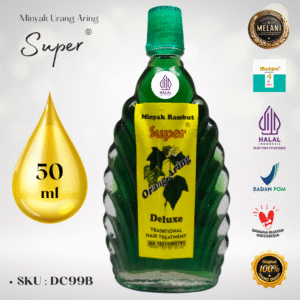 DC99B Super Minyak Urang Aring / Orang Aring 50 ml Botol Kerang Kaca – BPOM dan HALAL Terdaftar