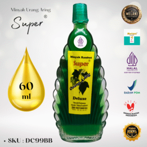 DC99BB Super Minyak Urang Aring/Orang Aring 60 ml Botol Kerang Kaca – BPOM dan HALAL Terdaftar