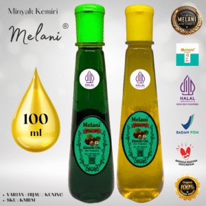 KMRM Melani Minyak Kemiri 100 ml Botol Plastik | 2 Pilihan Warna – BPOM dan HALAL Terdaftar