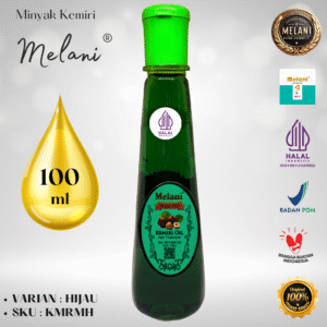 KMRM Melani Minyak Kemiri 100 ml Botol Plastik | 2 Pilihan Warna – BPOM dan HALAL Terdaftar