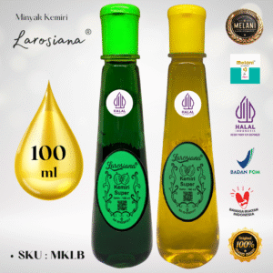 MKLB Larosiana by Melani Minyak Kemiri 100 ml Botol Plastik | 2 Pilihan Warna – BPOM dan HALAL Terdaftar