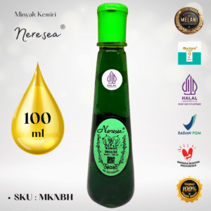 MKNB Neresea by Melani Minyak Kemiri 100 ml Botol Plastik Panjang | 2 Pilihan Warna – BPOM dan HALAL Terdaftar