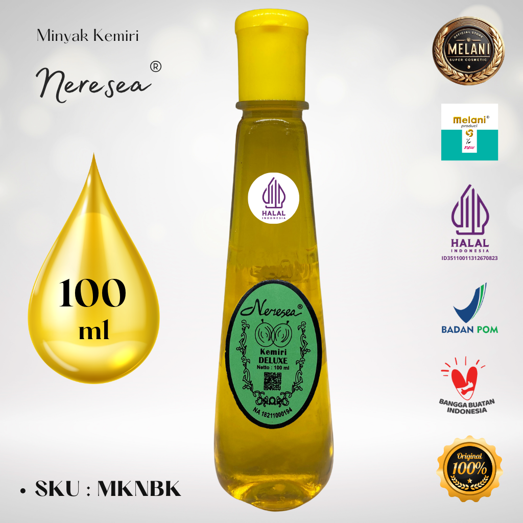 MKNB Neresea by Melani Minyak Kemiri 100 ml Botol Plastik Panjang | 2 Pilihan Warna - BPOM dan HALAL Terdaftar - Gambar 3